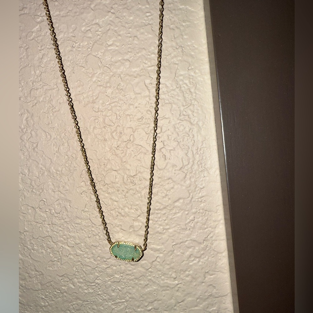 Kendra Scott Gold Necklace with Turquoise Pendant